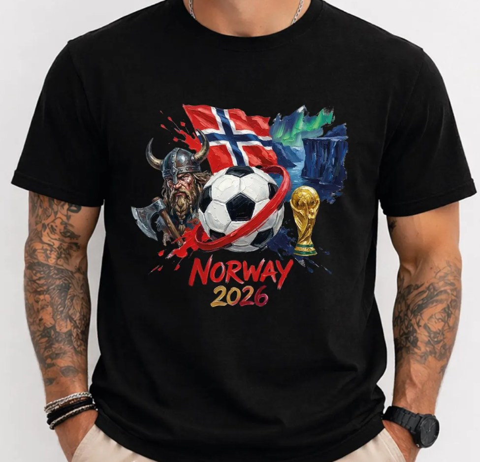 Norwegian Viking Soccer Shirt 2026 Norway Football Fan Tee Nordic Style Graphic T Shirt Unique Sports Gift Unisex