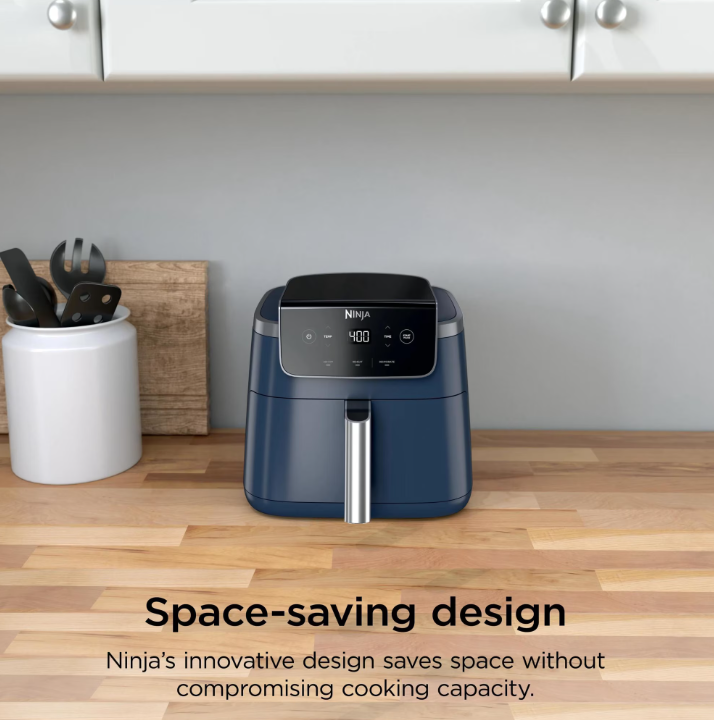 Ninja Air Fryer Pro XL 5-Qt, 3-in-1, 400°F Air Crisp Technology, Nonstick Crisper Plate, AF140WMNV Navy