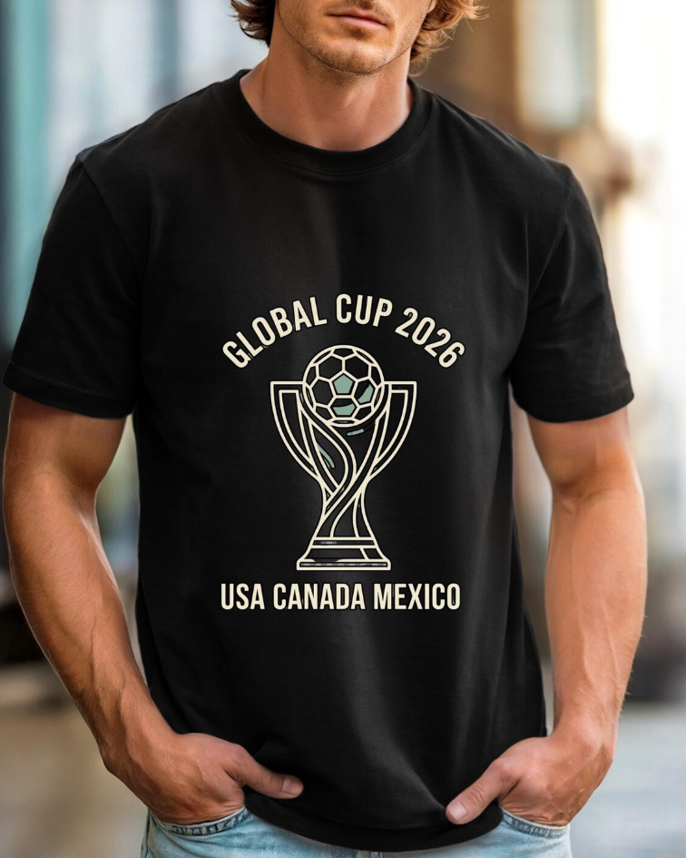 World Cup 2026 Trophy Soccer T-Shirt | Retro Football Tournament Tee