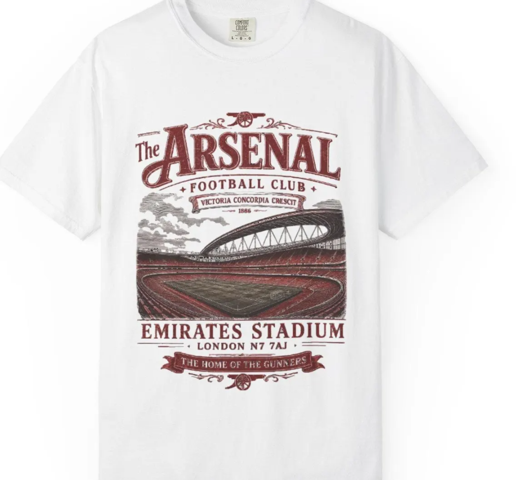 Arsenal Vintage Shirt, Arsenal tee, Arsenal tshirt, North London Stadium Matchday Graphic Tee, Arsenal gift, arsenal, arsenal funny tee,