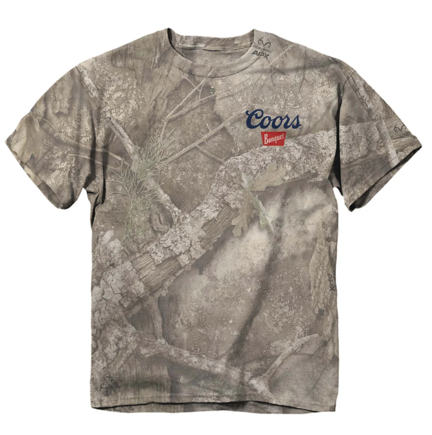 Coors Bull Rider Short Sleeve T-Shirt in Washed Camo