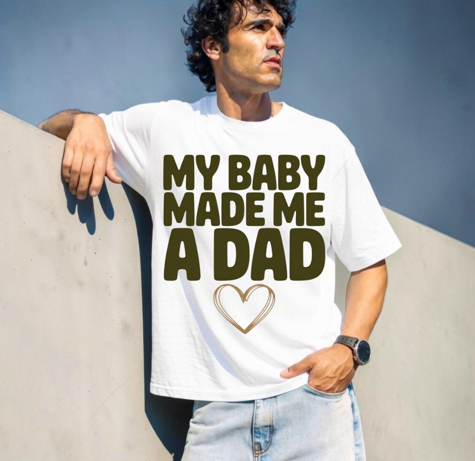 My Baby Made Me A Dad PNG Bundle – New Dad T-Shirt Design, Father’s Day Sublimation Digital Download