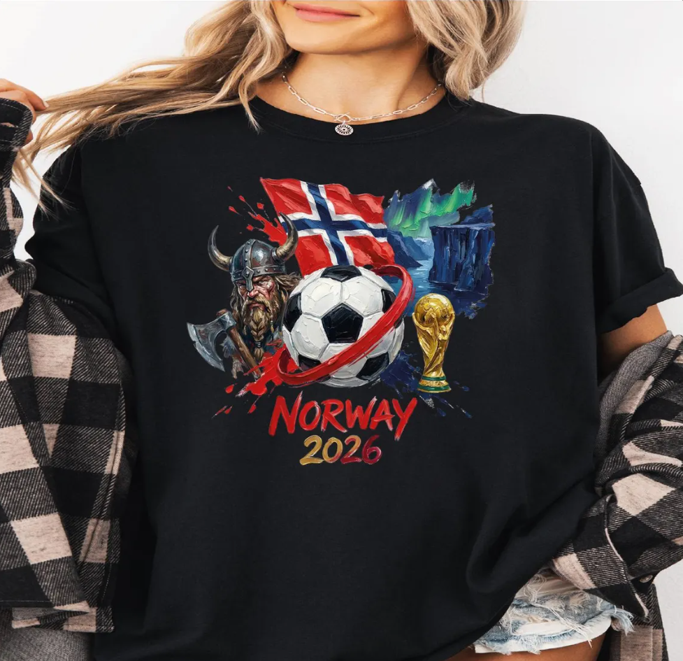 Norwegian Viking Soccer Shirt 2026 Norway Football Fan Tee Nordic Style Graphic T Shirt Unique Sports Gift Unisex