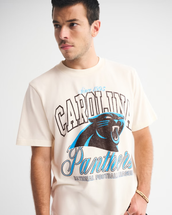 Carolina Panthers Vintage Inspired Graphic Tee - Vintage NFL Fan Shirt