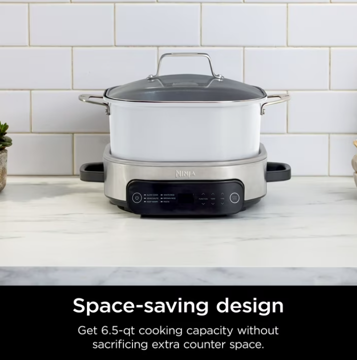 Ninja 10-in-1 Everyday PossibleCooker 6.5 Qt Multi-Cooker, Slow Cook, Dutch Oven, Rice Cooker, MC1100 White