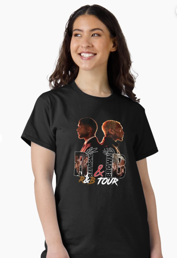 Usher Raymond Chris Brown Tour 2026, R&B Tour Chris Brown Usher, Hip Hop Concert Classic T-Shirt