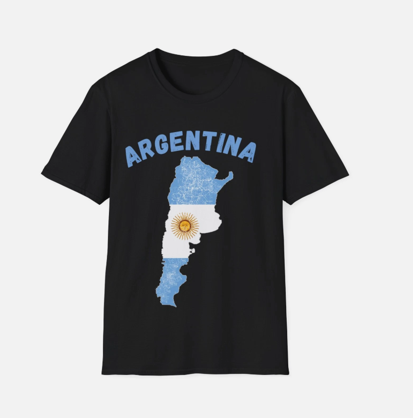 Argentina Flag Unisex Soft T-Shirt, World Cup Shirt, Gift for him, Gift for Her