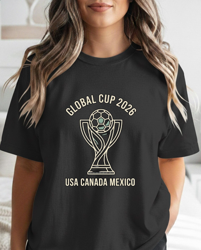 World Cup 2026 Trophy Soccer T-Shirt | Retro Football Tournament Tee