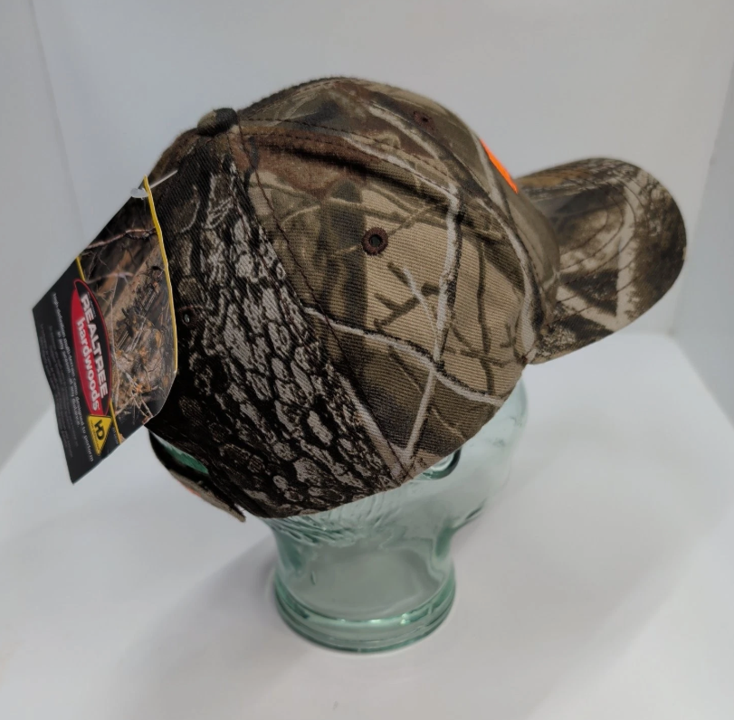 Kinze Hat Baseball Cap Men's Adjustable Realtree Hardwoods Camo Orange Farming