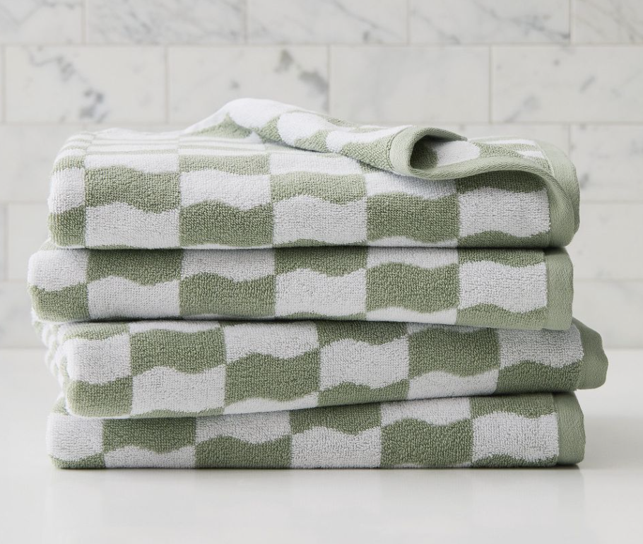 Wavy Blocks Towel Sets
