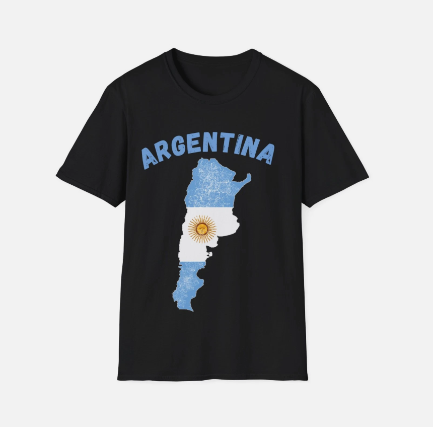 Argentina Flag Unisex Soft T-Shirt, World Cup Shirt, Gift for him, Gift for Her