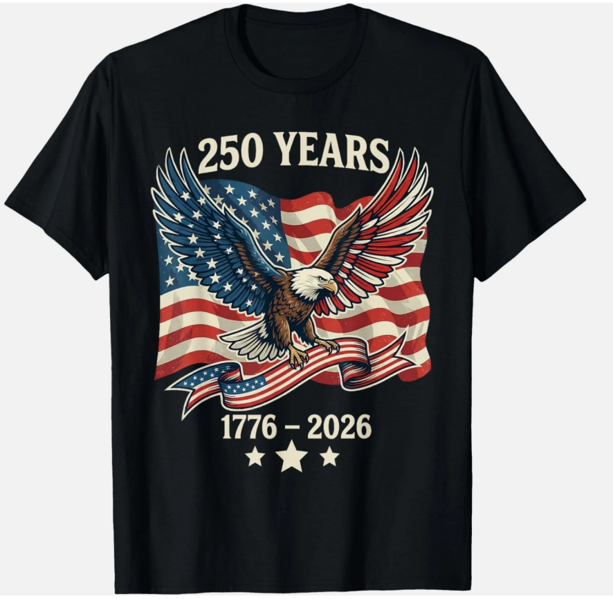 Vintage 250 Years American 1776-2026 250th Birthday USA T-Shirt unisex T-Shirt