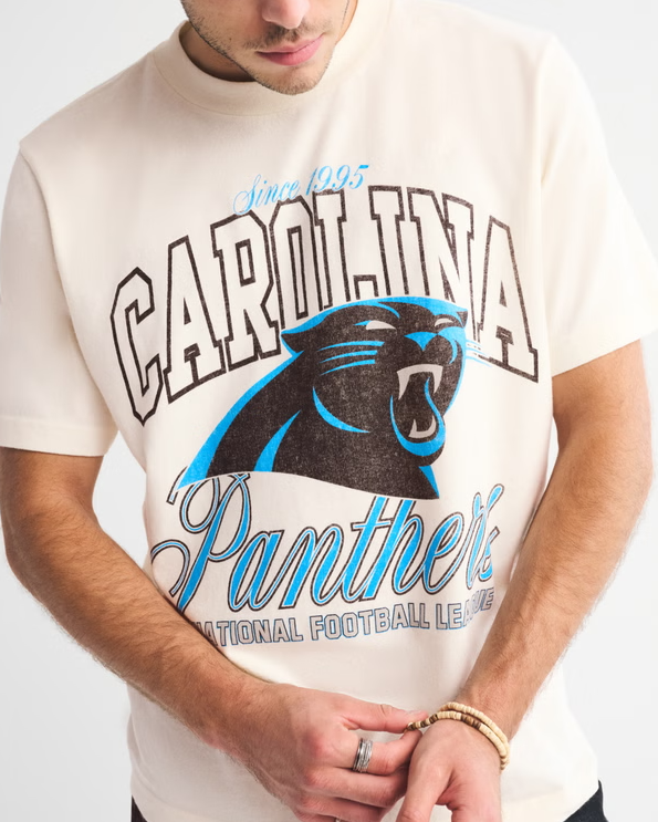 Carolina Panthers Vintage Inspired Graphic Tee - Vintage NFL Fan Shirt