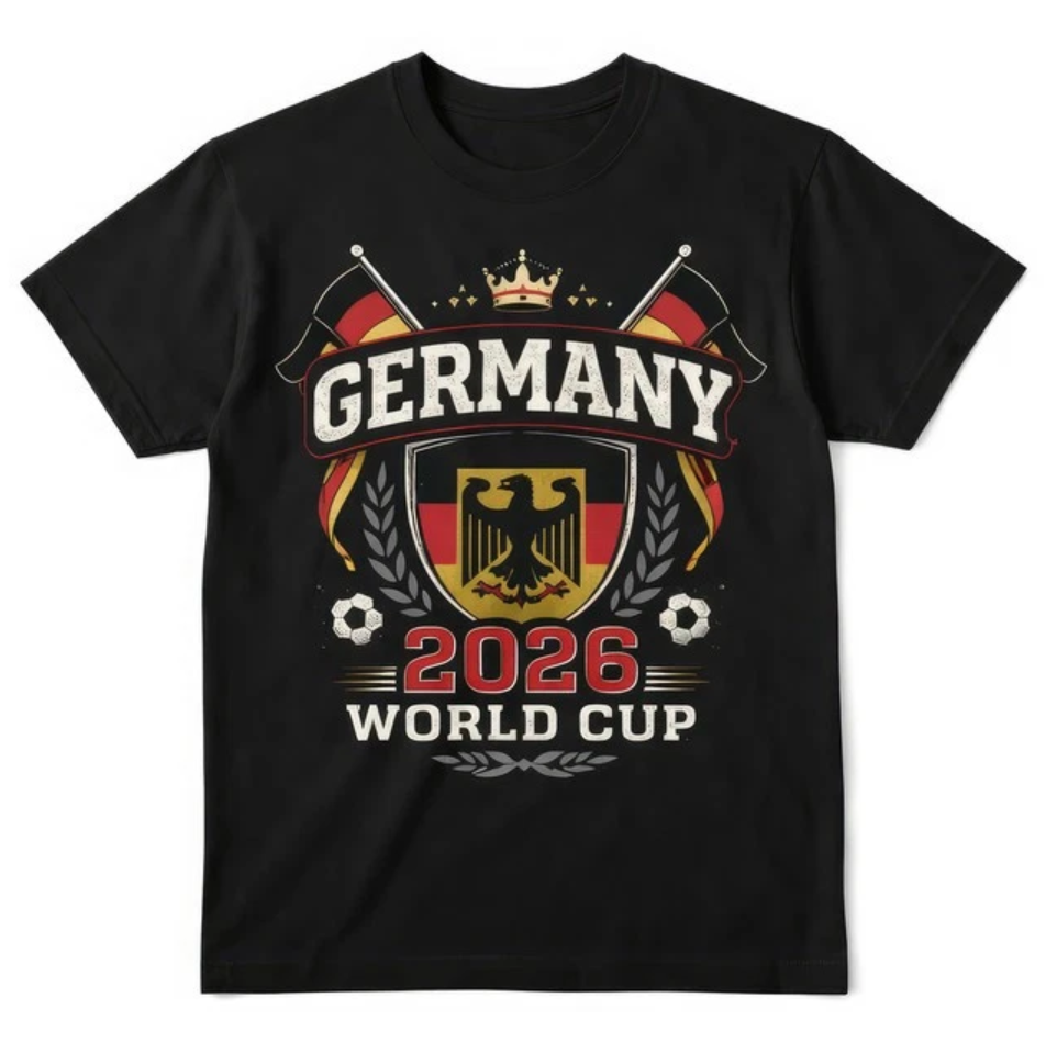 Germany World Cup 2026 Football Fan T Shirt German Soccer Graphic Tee
