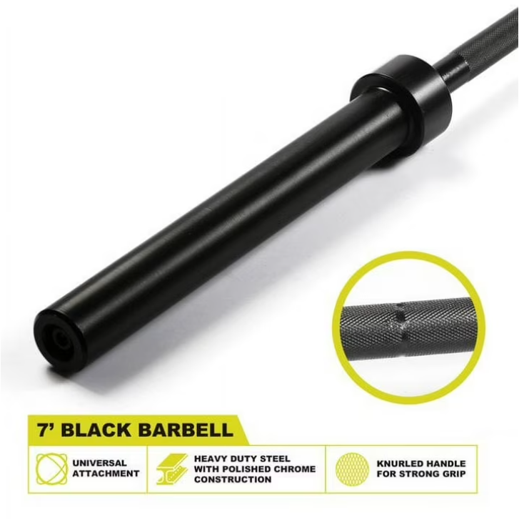 PRCTZ, 2-Inch Olympic Barbell Weightlifting Bar, 7ft, 700-Pound Capacity