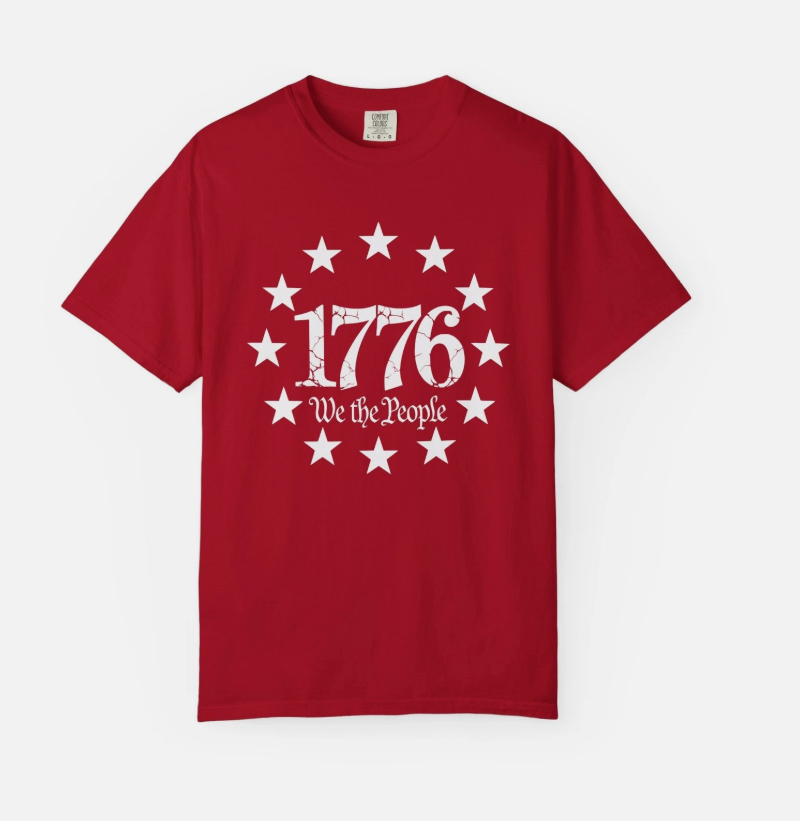 Patriotic Tee, Independence Day Shirt, American Flag Top, 4th of July Apparel