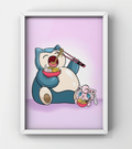 Snorlax Jigglypuff Noodles Art Canvas Poster Wall Art Home Decor