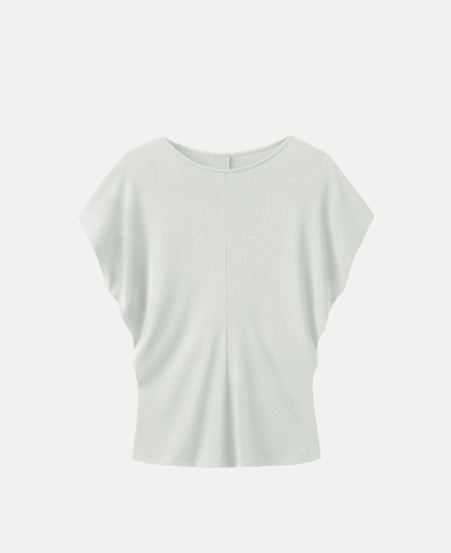 Linen-Blend Round Neck Relaxed Summer Top