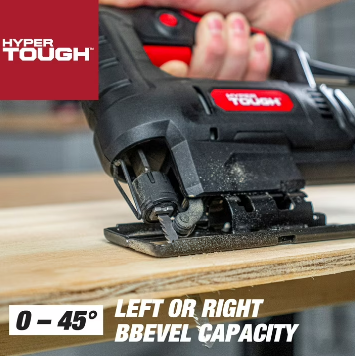 Hyper Tough 3.5-Amp Corded Jig Saw, Eelectric, 120 Volt, 44002