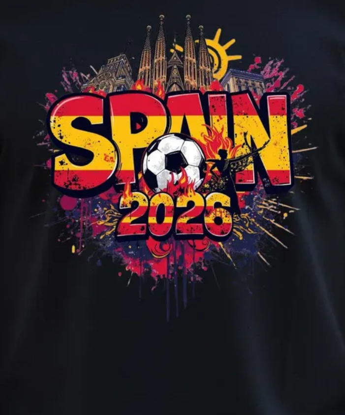 Spain Soccer T-Shirt 2026 | Spanish Football Fan Tee | United 2026 Tournament 2026 Spain Gift | La Furia Roja Fan Apparel