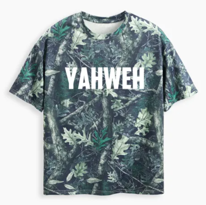 Yahweh Christian Camo T-Shirt - Army Green