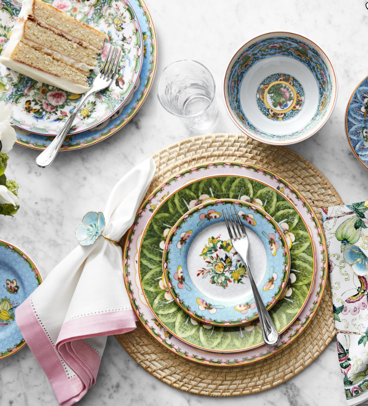 Famille Rose Cereal Bowls - Green