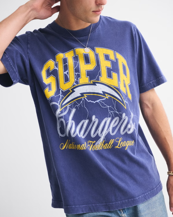 Los Angeles Chargers Vintage Inspired Graphic Tee - Vintage NFL Fan Shirt