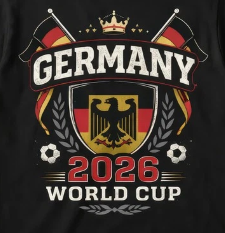 Germany World Cup 2026 Football Fan T Shirt German Soccer Graphic Tee