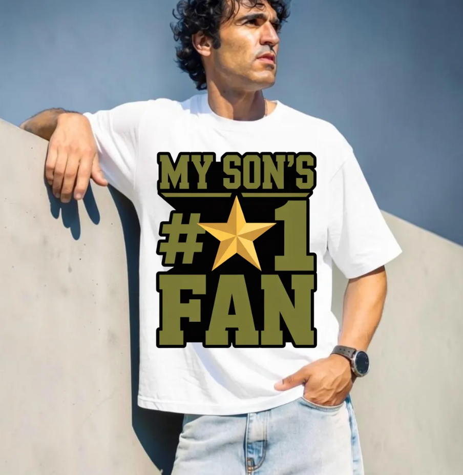 My Son’s #1 Fan PNG Bundle – Proud Dad T-Shirt Design, Father’s Day Sublimation Digital Download