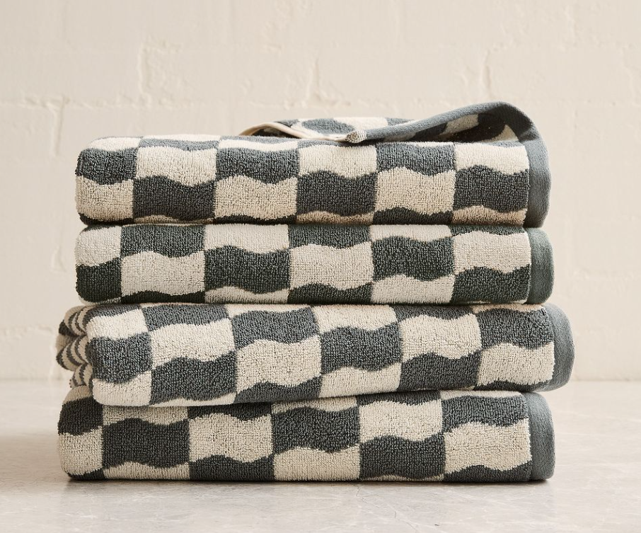Wavy Blocks Towel Sets