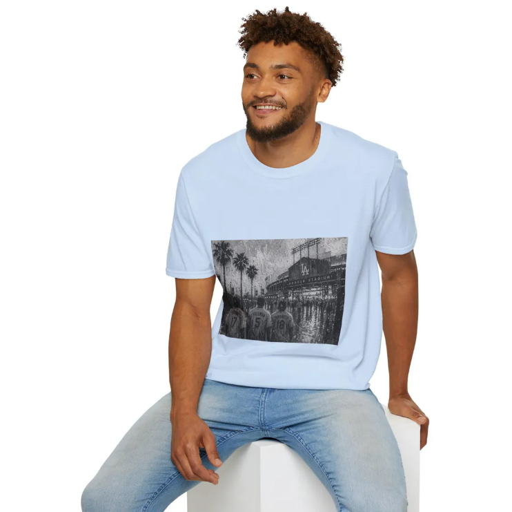 Los Angeles Dodgers Vintage Ohtani Freeman Yamamoto T-Shirt Stadium Art Tee
