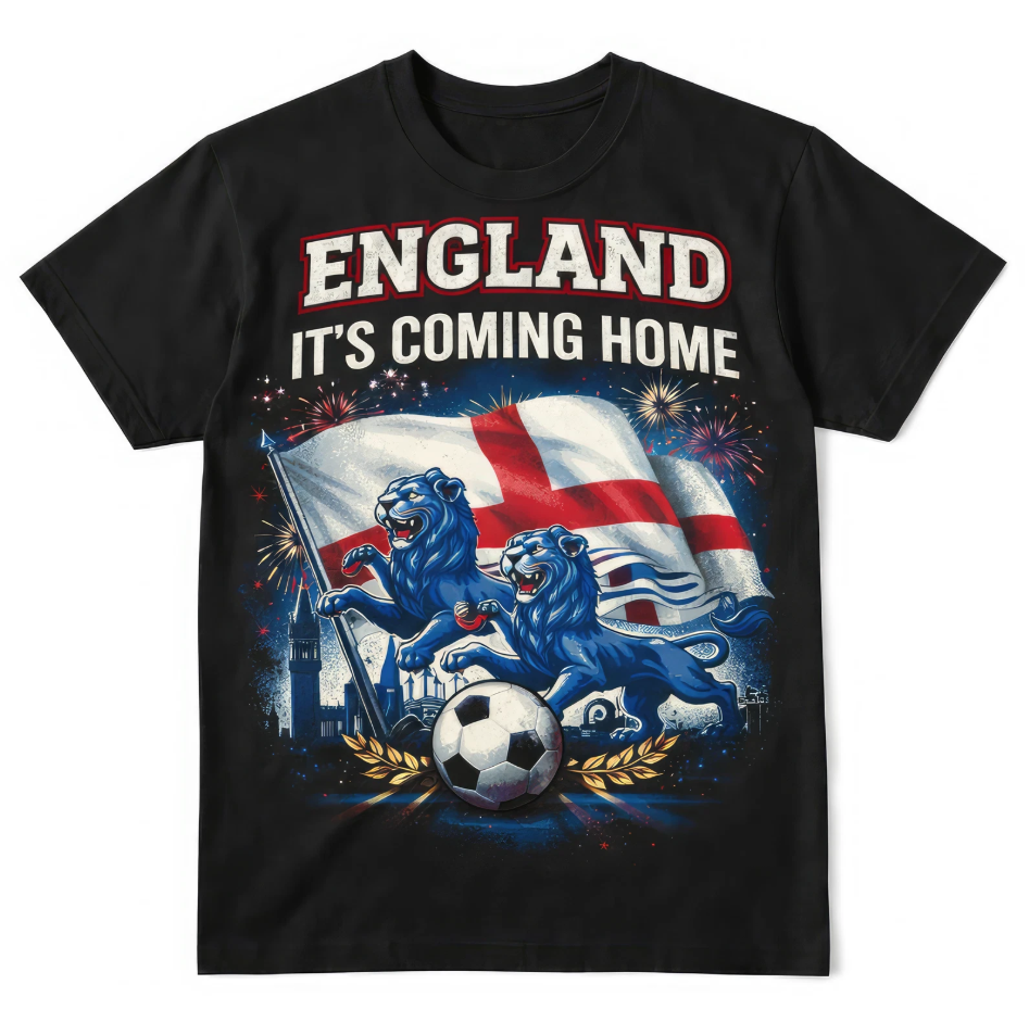 England It’s Coming Home World Cup 2026 T-Shirt Football Fan Gift