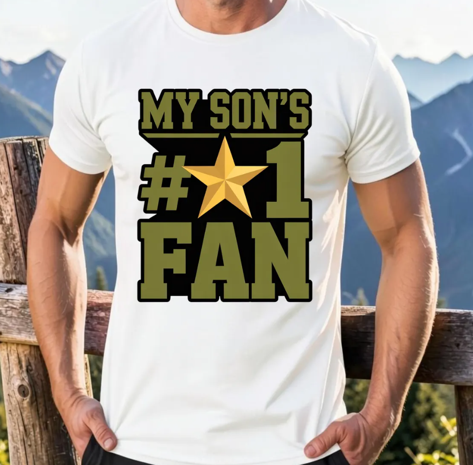 My Son’s #1 Fan PNG Bundle – Proud Dad T-Shirt Design, Father’s Day Sublimation Digital Download