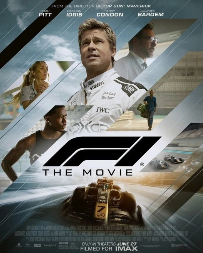 F1 The Movie Brad Pitt Racing Cinematic Poster
