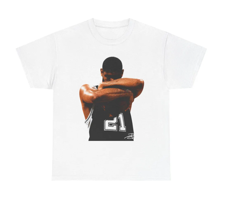 Tim Duncan San Antonio T Shirt Graphic Tee