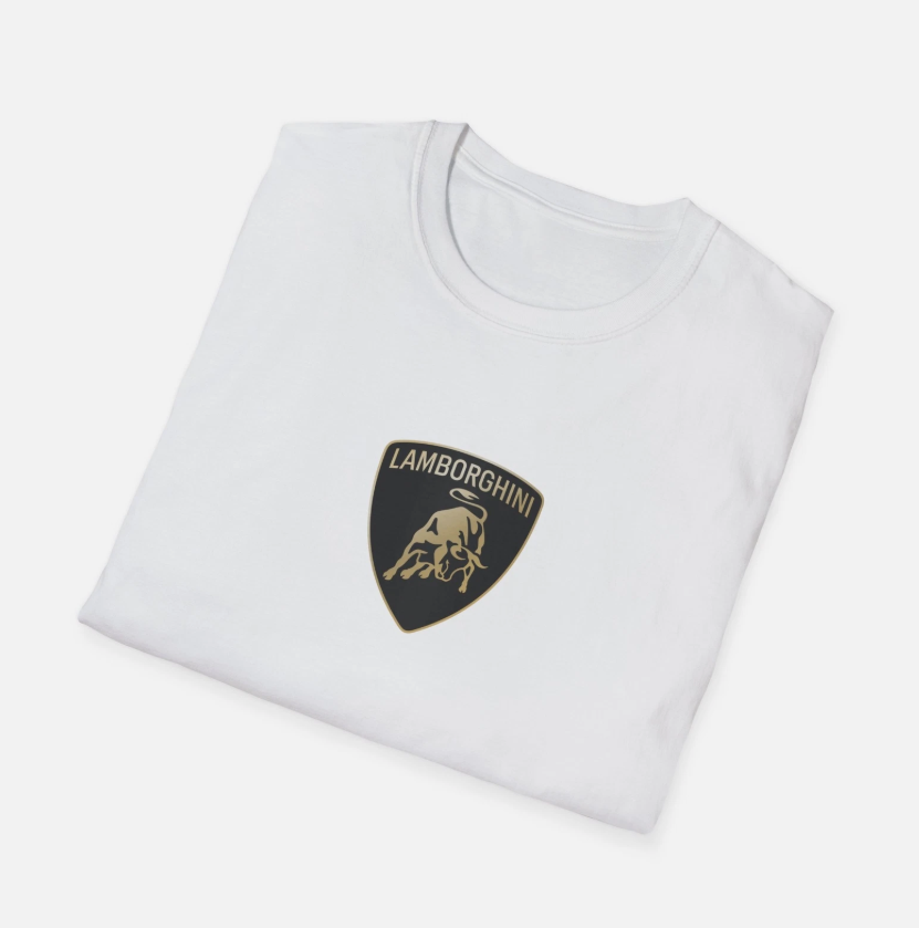 Lamborghini Logo T-Shirt - Luxury Car Enthusiast Tee, Sports Car Fan Apparel