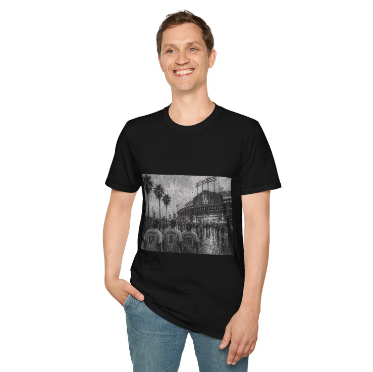 Los Angeles Dodgers Vintage Ohtani Freeman Yamamoto T-Shirt Stadium Art Tee