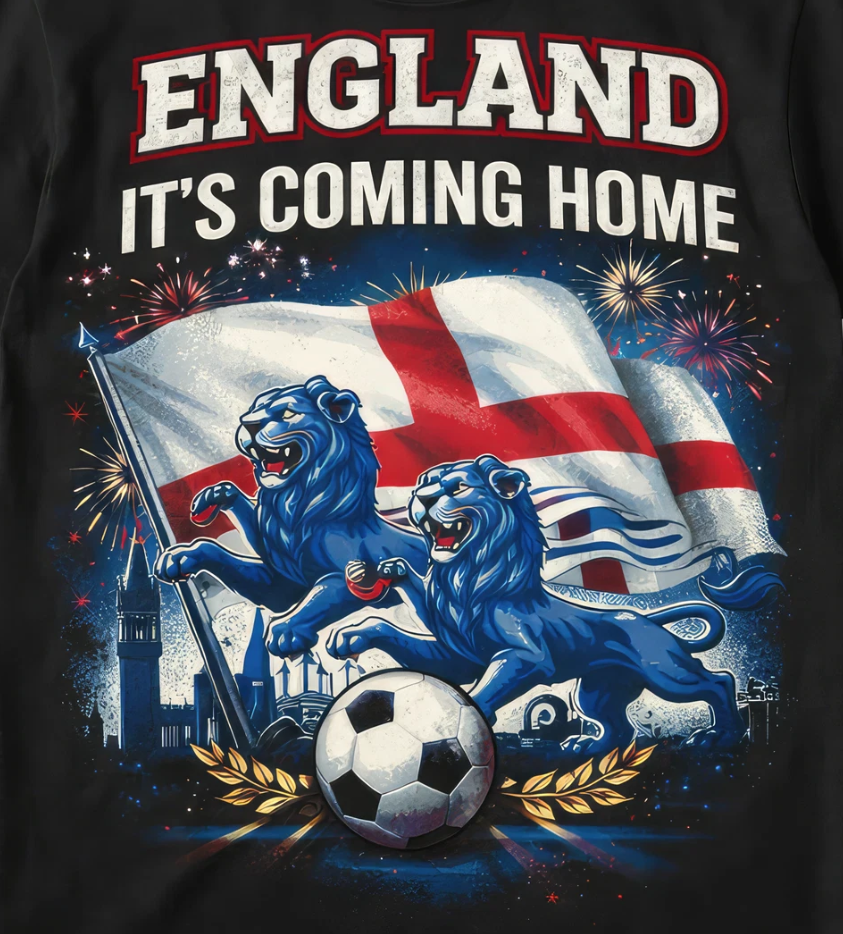 England It’s Coming Home World Cup 2026 T-Shirt Football Fan Gift