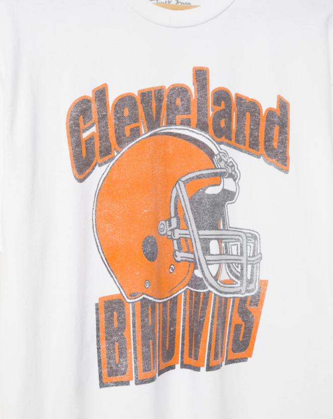 Cleveland Browns Throwback Helmet Flea Market Tee