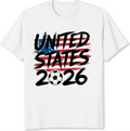 United States 2026 Soccer Shirt USA Flag Soccer Graphic Tee for Fans