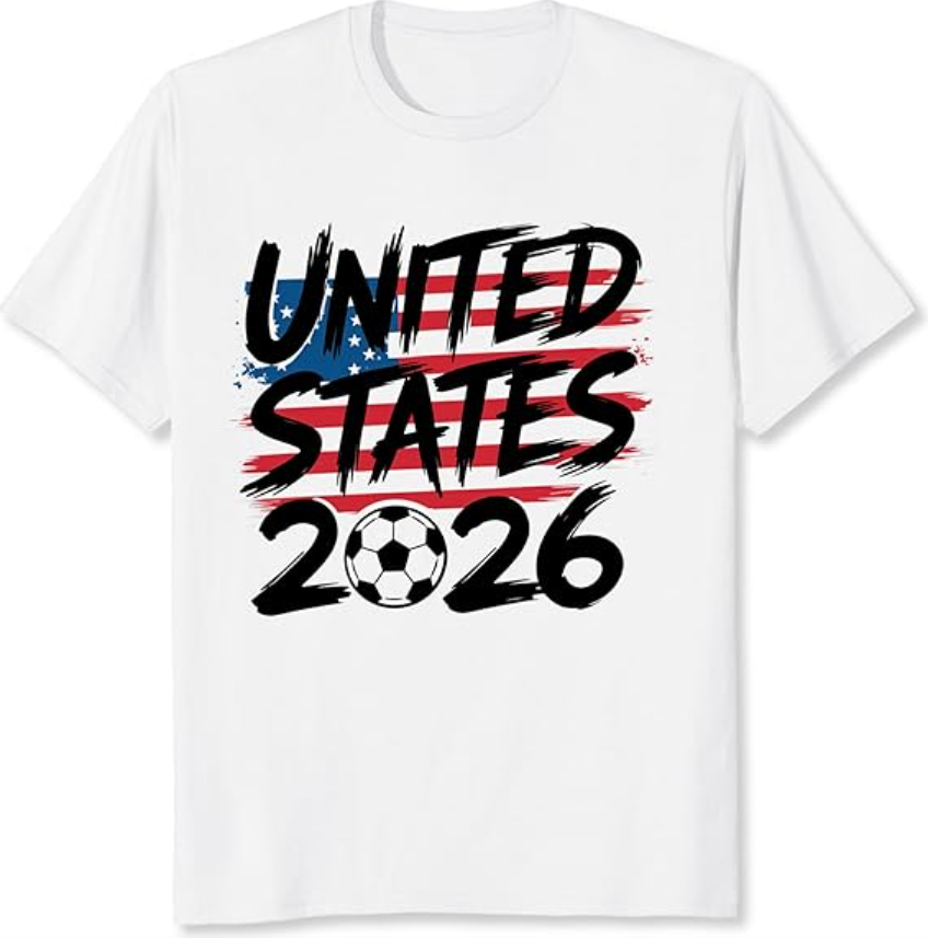 United States 2026 Soccer Shirt USA Flag Soccer Graphic Tee for Fans