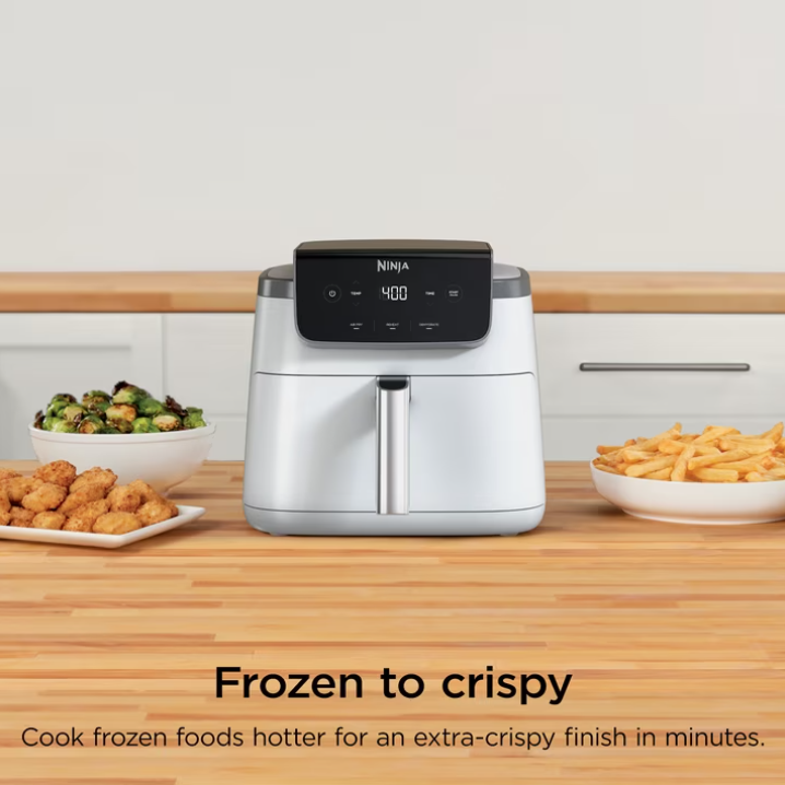 Ninja Air Fryer Pro XL 5-Qt, 3-in-1, 400°F Air Crisp Technology, Nonstick Crisper Plate, AF140WMWH White
