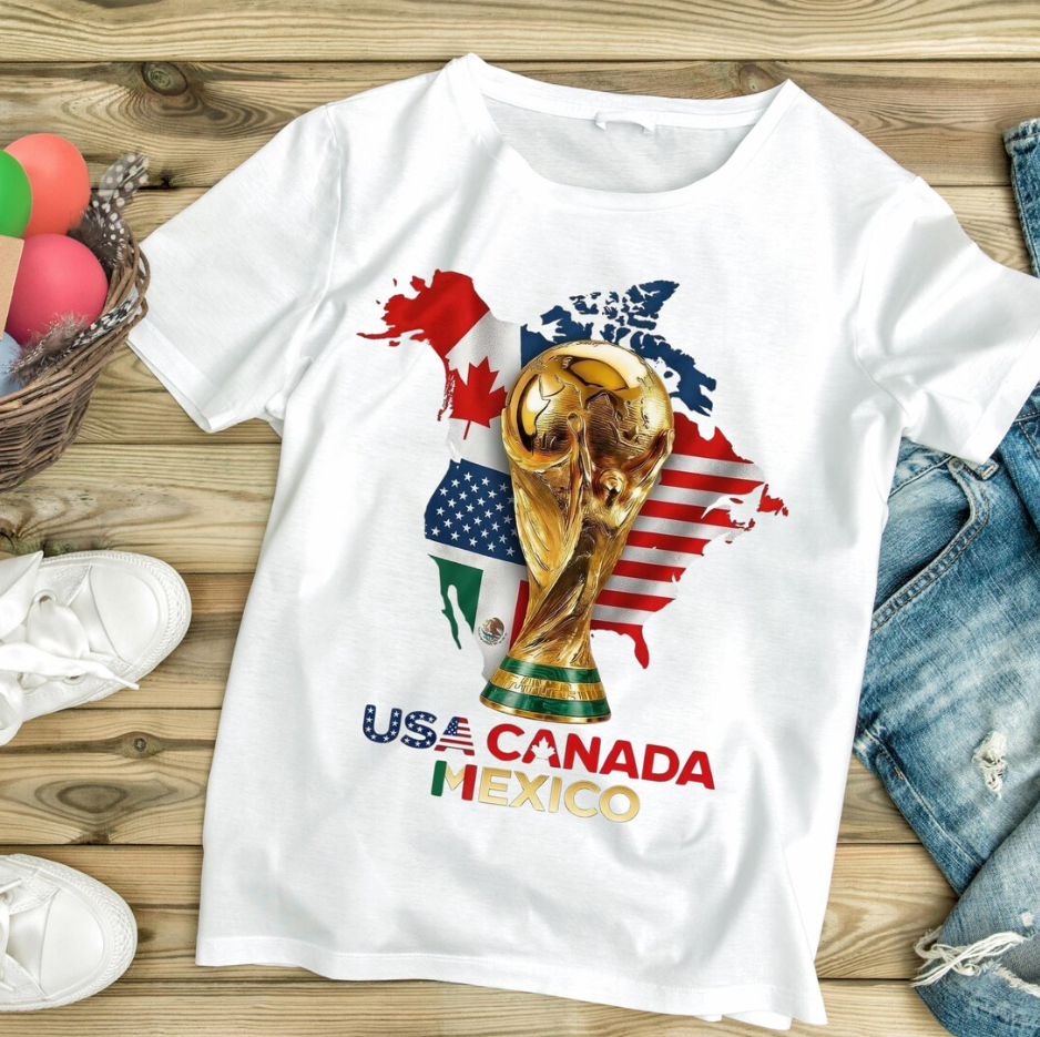 World Cup Trophy USA Canada Mexico T-Shirt | CONCACAF 2026 Soccer Tee Matchday Tee