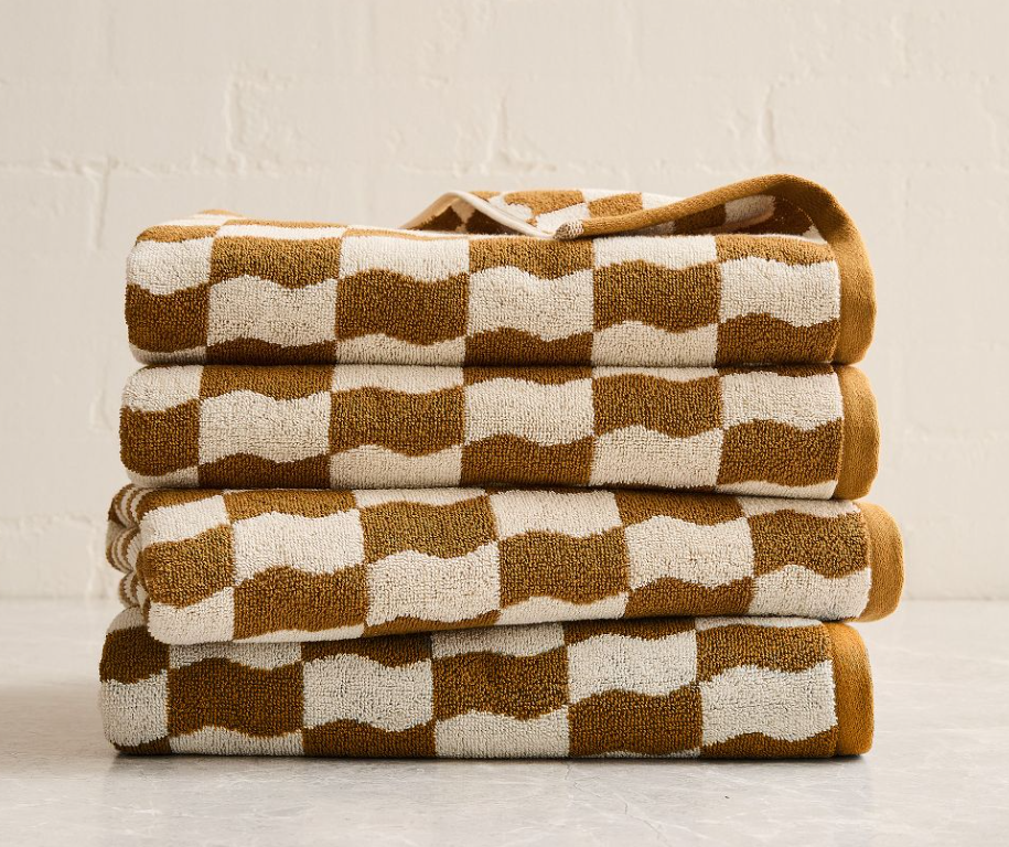 Wavy Blocks Towel Sets
