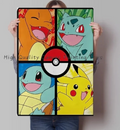 Starter PokeArt Canvas Poster Wall Art Home Decor