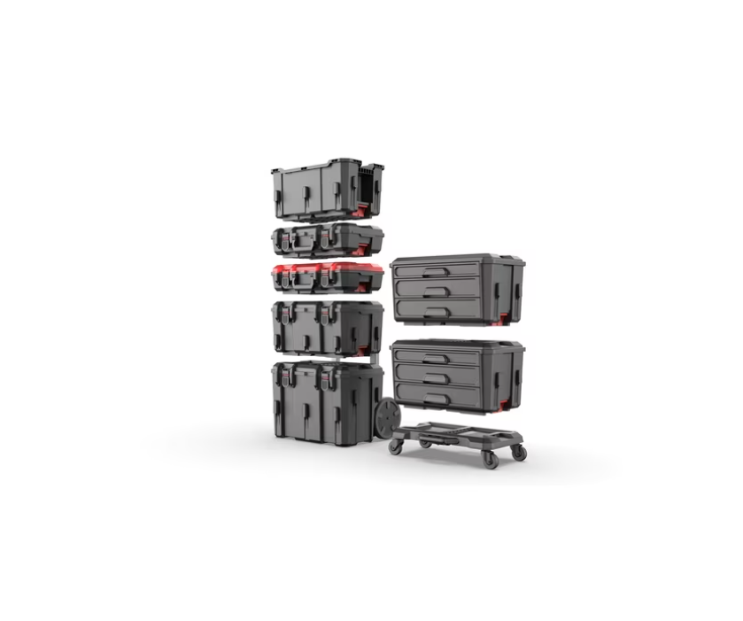 Hyper Tough Hyper Stack Middle Tool Storage Chest – Heavy-Duty, Stackable Organizer