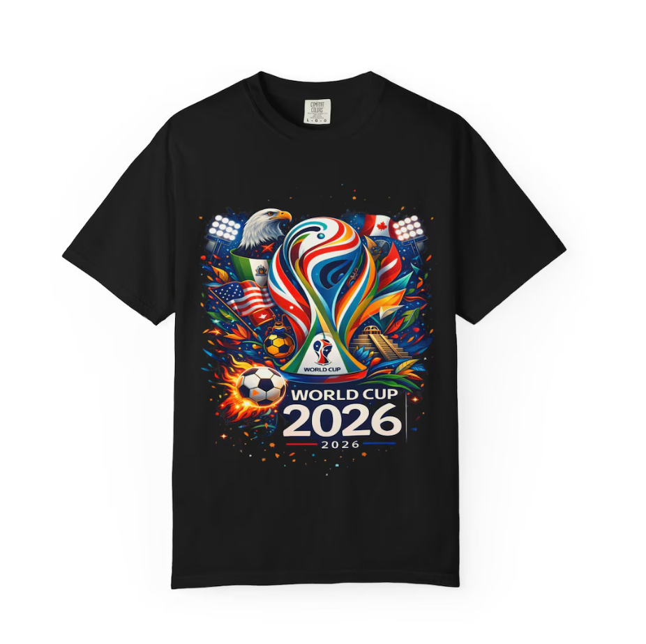 World Cup 2026 Tee, Canada Mexico USA, Football Fan Gift