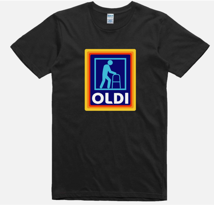 Fathers Day Mens Funny T-Shirt Oldi Parody Gift For Dad Regular Fit