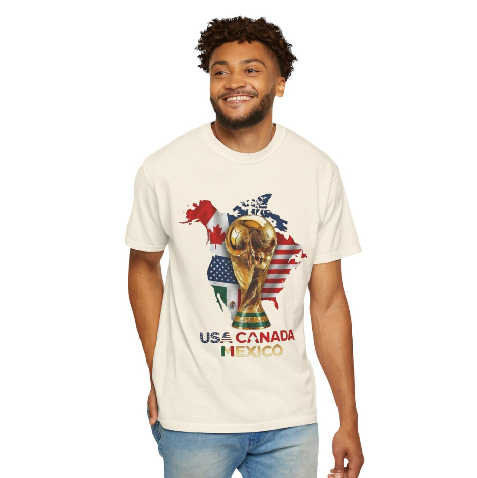 World Cup Trophy USA Canada Mexico T-Shirt | CONCACAF 2026 Soccer Tee Matchday Tee