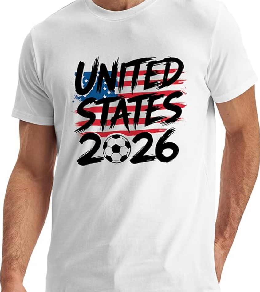 United States 2026 Soccer Shirt USA Flag Soccer Graphic Tee for Fans